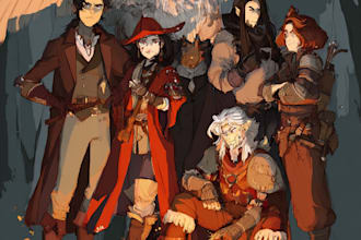 draw your uniqe dnd party art