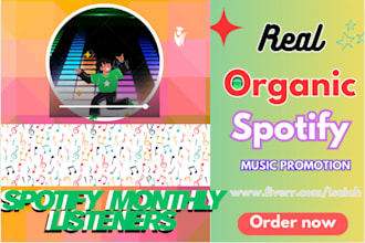 spotify promotion, spotify music, spotify monthly listeners, monthly listeners