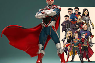 draw you a superhero character