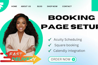 set up acuity scheduling, square, booking appointments, calendly integration