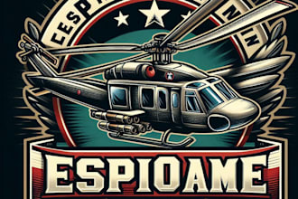 design high quality helicopter vintage logo with t shirt design