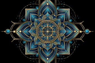 design sacred geometry mandala logo design for you