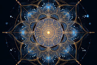 create sacred geometry mandala or mystical or spiritual logo