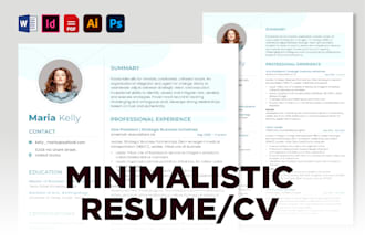 design and write a professional resume or CV