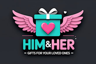 design a 3d romantic gift logo for couples, shops and brands