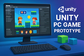 create a playable PC game prototype in unity