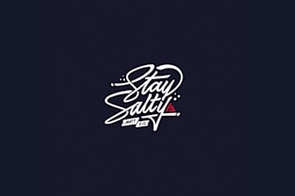 design stay salty t shirt logo