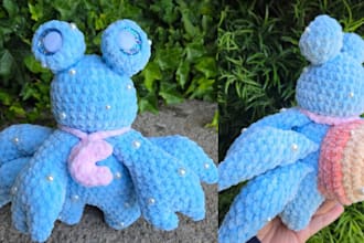 create soft handmade custom plush toys crochet kawaii stuffed animals plushie