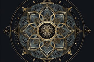 design sacred geometry, mystical mandala, spiritual logo
