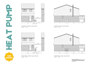 do heat pump planning permission drawings for UK