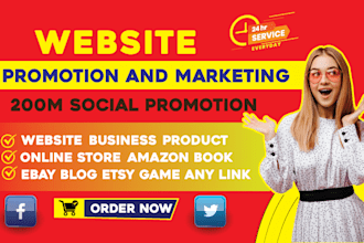 professional website business product book or link promotion