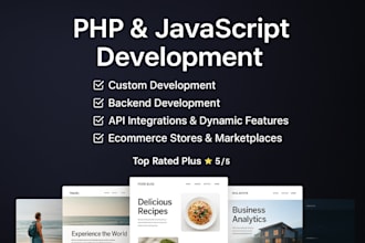 fix PHP, HTML, javascript bugs or build your website