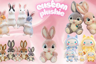 make custom plush toy stuffed animal plushie doll or personalized soft design