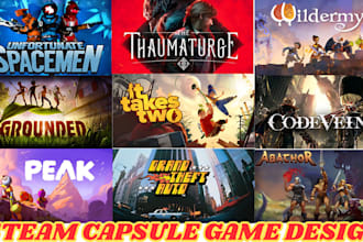 do steam capsule art 2d game roblox ui ux design banner steam poster cover art