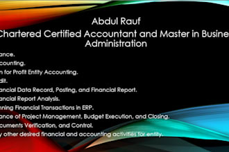 do financial and accounting tasks related to organization