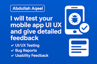 test your mobile app UI UX and give detailed feedback