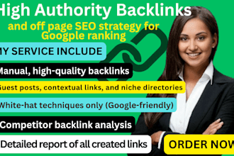 build high authority backlinks and off page SEO strategy for google ranking