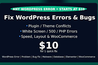 l fix wordpress errors and problems quickly
