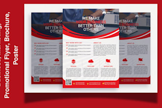 design professional flyer, brochure, poster for marketing