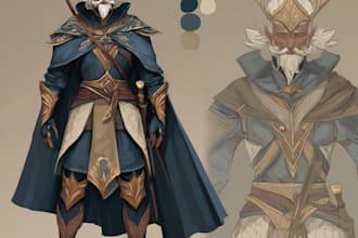 do game character art, 2d game character art unique style