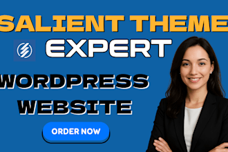 salient wordpress theme customization with wpbakery design redesign and landing