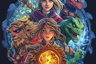 make unique medieval, fantasy, game logo title