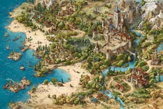 do fantasy map design map maker vector map illustration