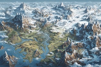 create fantasy map illustration