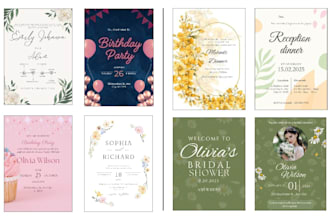 design wedding, birthday and event invitation cards