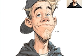 draw a cartoon caricature portrait from your photo
