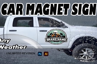 design any type car magnet sign