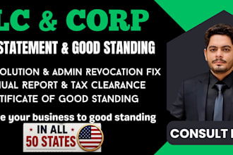 reinstate dissolved llc and restore good standing