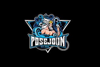create exclusive and marvelous poseidon logo design