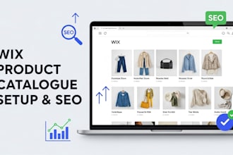 upload and organize your wix product catalogue with SEO optimization