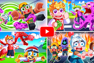 draw cartoon roblox thumbnail for youtube