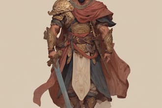 design dnd character art, fantasy character illustration