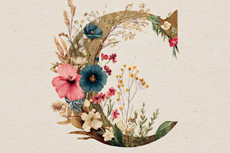 design watercolor floral and botanical logo