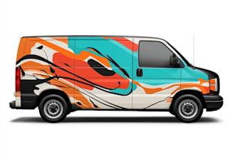 create van wrap design, car wrap design, truck wrap design