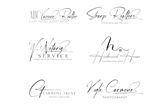 design handwritten signature photography scripted  logo