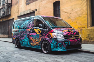 car wrap design, van wrap design, vehicle wrap, van wrap