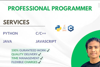 do python, java, c, cpp programmer for code development projects