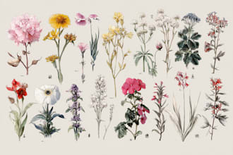 draw botanical illustration art for you