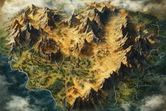 fantasy map design map illustration fantasy map