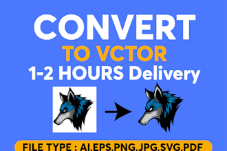 vectorize and redraw your logo