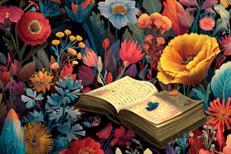 create colourful book illustrations and book covers