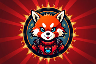 make an amazing red panda logo design in 12 hours