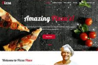 create a modern food delivery app design for pizza shops