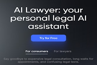 develop saas ai law firm website, ai lawyer website, saas legal ai assistant