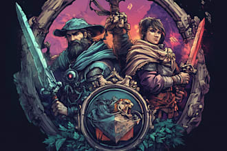 design hand paint fantasy logo