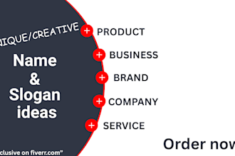 create a unique and catchy brand name and slogan
